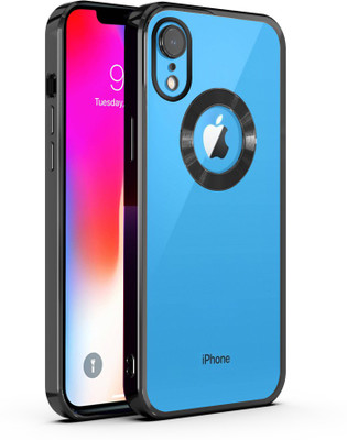 gadvik Back Cover for APPLE I PHONE XR ELECTROPLATED TRANSPARENT CASE (BLACK)(Black, Transparent, Shock Proof, Pack of: 1)
