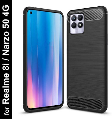 SRT Back Cover for Realme 8i(Black, Pack of: 1)