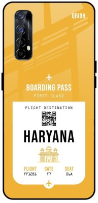 QRIOH Haryana City Glass Back Cover for Realme Narzo 20 Pro(Yellow, Grip Case, Pack of: 1)
