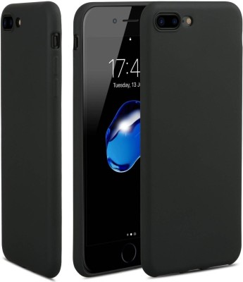 Casecovers Back Cover for Apple Iphone 8 Plus, Plain, Case, Cover(Black, Camera Bump Protector, Silicon, Pack of: 1)