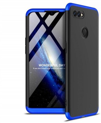 AKSP Back Cover for 3 in 1 360° Anti Slip Super Slim Oppo A11K /Oppo F9 Pro / Oppo A5S /Oppo A7(Blue, Black, Blue, Dual Protection, Pack of: 1)