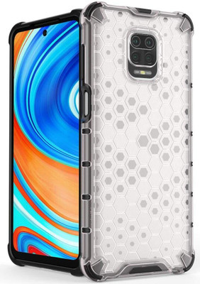 Cudipie Back Cover for Redmi Note 10 Lite / Redmi Note 9 Pro / Note 9 Pro Max Bumper HoneyComb Case(Transparent, Camera Bump Protector)