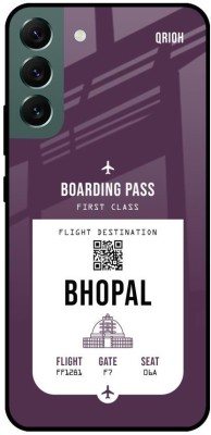 QRIOH Bhopal City Glass Back Cover for Samsung Galaxy S22 Plus 5G(Purple, Grip Case, Pack of: 1)