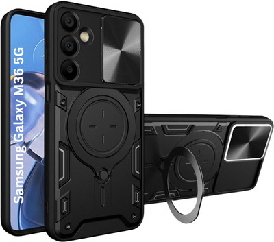 Flipkart SmartBuy Back Cover for Samsung Galaxy M36 5G(Black, Rugged Armor, Pack of: 1)
