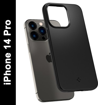 Spigen Thin Fit Back Cover for Apple iPhone 14 Pro(Black, Shock Proof, Pack of: 1)