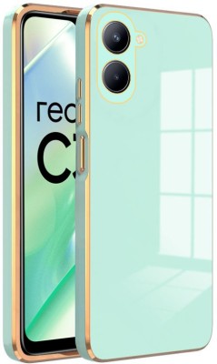 SMARTPOCKET Back Cover for Realme C33(Green, Camera Bump Protector, Pack of: 1)