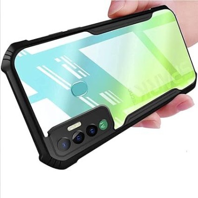 NPRC Back Cover for Tecno Spark 6 Air edge to edge Boom Transparent ipkay case(Black, Shock Proof, Pack of: 1)