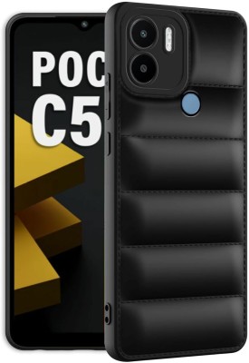 BOZTI Back Cover for POCO C50(Black, Puffer, Silicon, Pack of: 1)