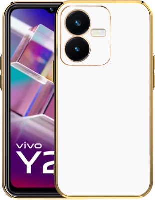 HUPSHY Back Cover for vivo Y22, vivo Y22s(White, Electroplated, Silicon, Pack of: 1)
