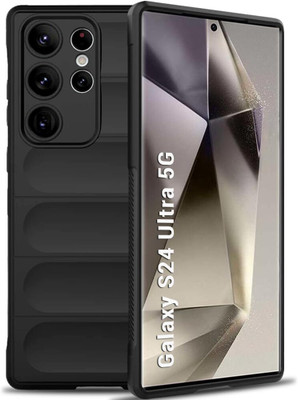kursa hub Back Cover for Samsung Galaxy S24 Ultra 5G(Black, Camera Bump Protector, Pack of: 1)