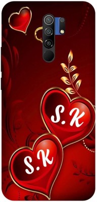 VS PRINT LINK Back Cover for Redmi 9 Prime , M2004J191 , SK, S LOVES K, SK NAME, SK Love Printed(Red, Hard Case, Pack of: 1)