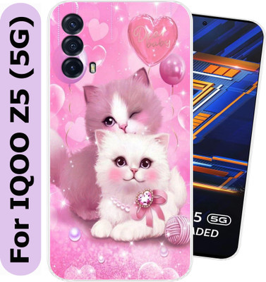 SmartGoldista Back Cover for IQOO Z5 5G(Transparent, Flexible, Silicon, Pack of: 1)