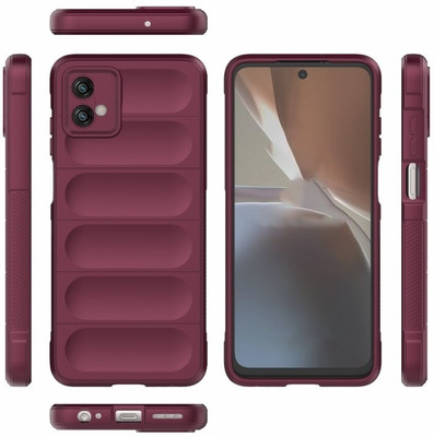 Wellchoice Back Cover for MOTOROLA g84 5G(Maroon, Grip Case, Silicon, Pack of: 1)