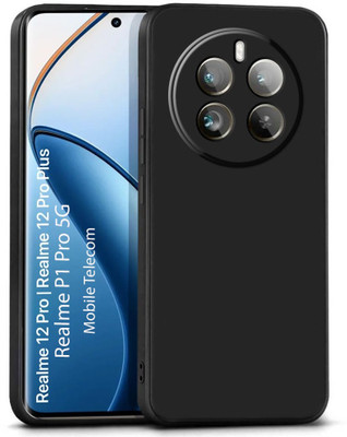 Outlier Back Cover for Realme 12 Pro(Black, Silicon, Pack of: 1)