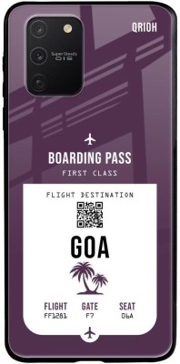 QRIOH Goa City Glass Back Cover for Samsung Galaxy S10 lite(Purple, Grip Case, Pack of: 1)