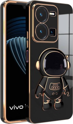 V-TAN Back Cover for Vivo Y35(Black, Gold, Shock Proof, Silicon, Pack of: 1)