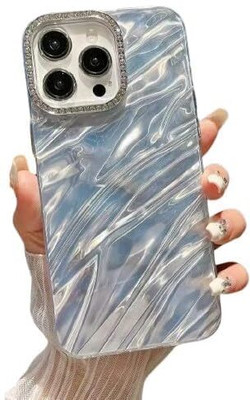 EXOTIC FLOURISH Back Cover for Apple Iphone 14 Pro Max, Stylish Case Camera Lens Protection Diamonds Bling Silver(Silver, Dual Protection, Pack of: 1)
