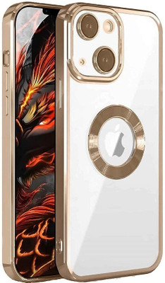 Vorvox Back Cover for Apple iPhone 13(Gold, Dual Protection, Silicon, Pack of: 1)