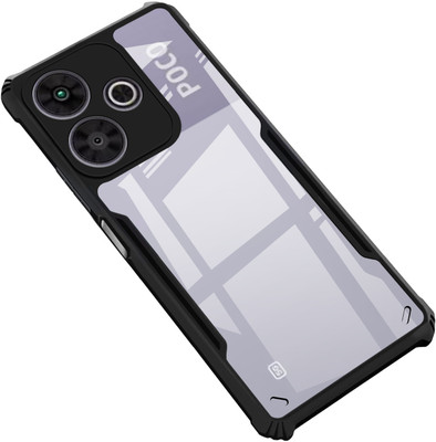 GLOBAL NOMAD Back Cover for Poco M6 Plus 5G(Black, Shock Proof, Pack of: 1)