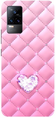 DIKRO Back Cover for vivo Y73, V2059, HEART, PINK, HEART, DIAMOND, LOVE, COUPLE(Pink, Hard Case, Pack of: 1)