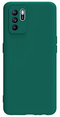 TRUEUPGRADE Back Cover for Oppo Reno 6 Pro 5G(Green, Camera Bump Protector, Silicon, Pack of: 1)
