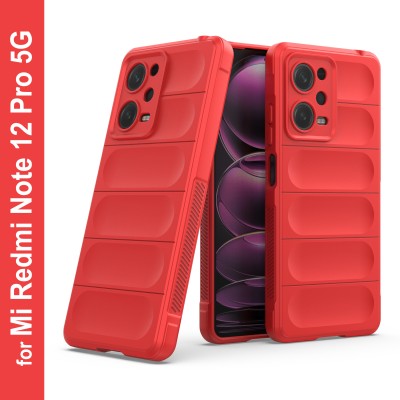 GLOBAL NOMAD Back Cover for Redmi Note 12 Pro 5G(Red, Grip Case, Silicon, Pack of: 1)