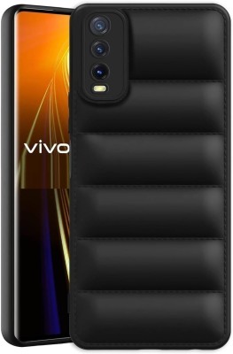 RESOURIS Back Cover for vivo Y12s, vivo Y12s 2021(Black, Puffer, Silicon, Pack of: 1)