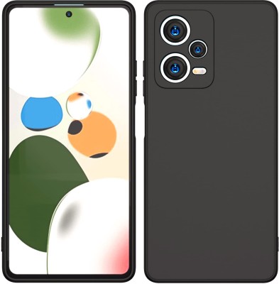 ASMANTIC Back Cover for Mi Redmi Note 12 Pro Plus 5G(Black, Silicon)