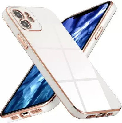 whiteman Back Cover for Tecno Spark 8 Back Cover | 6d chrome Gold | Raised Edges | Super Soft-Touch |(White, Matte Finish, Silicon, Pack of: 1)