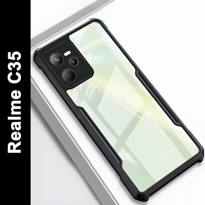 King Maker Back Cover for Realme C35(Black, Dual Protection, Pack of: 1)
