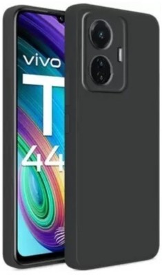 S-Softline Back Cover for Vivo T1 44W HD Clear, Flexible Case(Black, Pack of: 1)