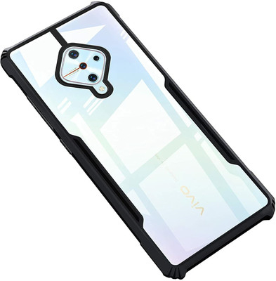 BOZTI Back Cover for Vivo S1 pro(Transparent, Black, Camera Bump Protector, Pack of: 1)