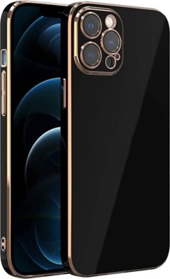 ALLNEEDS Back Cover for Apple iPhone 12 Pro |View Electroplated Chrome 6D Case Soft TPU(Black, Camera Bump Protector, Silicon, Pack of: 1)