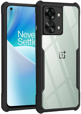 spaziogold Back Cover for OnePlus Nord 2T 5G(Black, Transparent, Camera Bump Protector, Pack of: 1)