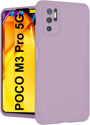 Coverskart Liquid Silicone Back Cover for POCO M3 PRO 5G / Redmi NOTE 10T 5G, Silicon Case(Purple, Camera Bump Protector, Silicon, Pack of: 1)