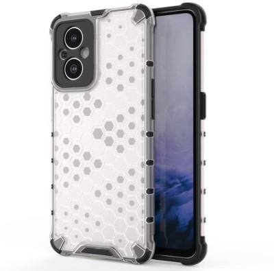 Accessories Kart Back Cover for Oppo F21s pro 5G Edge to Edge Boom Honeycomb case(Transparent, Shock Proof, Pack of: 1)