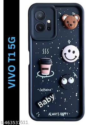 Seetu Back Cover for Vivo Y75 5G /iQOO Z6 5G / Vivo T1 5G(Black)