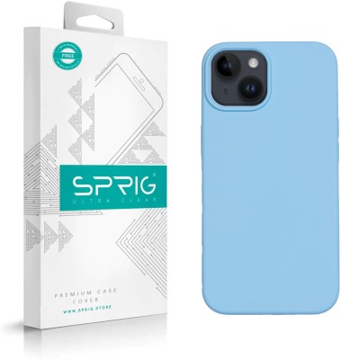 Sprig Liquid Silicone Back Cover for APPLE iPhone 14 Pro Max(Blue, Shock Proof, Silicon, Pack of: 1)