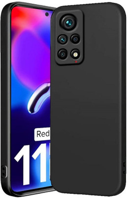SRT Back Cover for Redmi Note 11 Pro(Black, Matte Finish, Silicon, Pack of: 1)