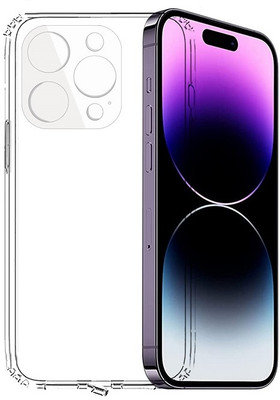 ChutPutMart Back Cover for Inbuilt Dust Plugs & Anti-Slip Grip Apple iphone 14 Pro Max(Transparent, Camera Bump Protector, Silicon, Pack of: 1)