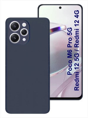 SBMS Back Cover for Redmi 12 4G / Redmi 12 5G / Poco M6 Pro 5G(Blue, Shock Proof, Silicon, Pack of: 1)