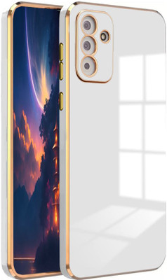 V-TAN Back Cover for Samsung F55 5G(White, Gold, Cases with Holder, Silicon, Pack of: 1)