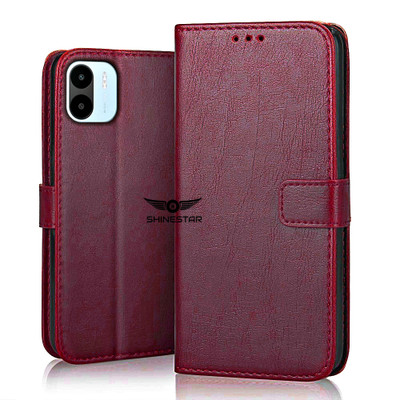 SHINESTAR. Back Cover for REDMI A2(Red, Pack of: 1)