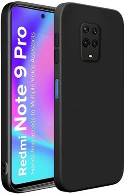 Mobile Back Cover Back Cover for Mi Redmi Note 9 Pro Max(Black, Matte Finish, Silicon, Pack of: 1)
