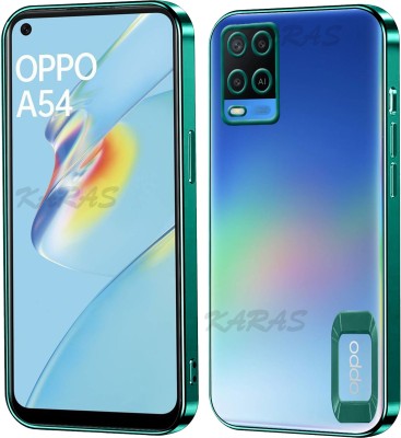ANTICA Back Cover for OPPO A54 | Logo View Each Lens with CD Pattern Case(Green, Camera Bump Protector, Silicon, Pack of: 1)