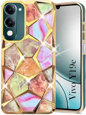Seetu Back Cover for Vivo T4 lite 5G / Y19 5G / Y19e / Y04 4G /(Gold, Silicon)