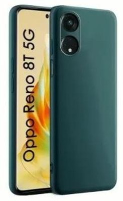 Mersal Back Cover for Oppo Reno 8T 5G, inner Soft Microfiber Cloth Cushion Lining Premium Rubberised Candy Case(Green, Pack of: 1)