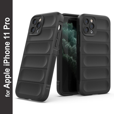 GLOBAL NOMAD Back Cover for Apple iPhone 11 Pro(Black, Grip Case, Silicon, Pack of: 1)