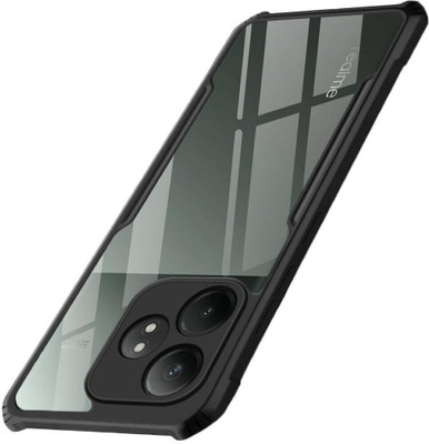 spaziogold Back Cover for Realme GT 6T 5G(Black, Transparent, Camera Bump Protector, Pack of: 1)