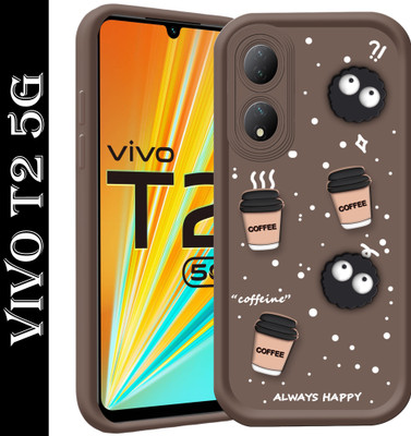 SMARTPOCKET Back Cover for Vivo T2 5G(Brown, 3D Case, Pack of: 1)